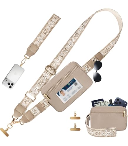 Amazon.com: AULEEP Clip and Go Strap with Wallet, Phone Strap